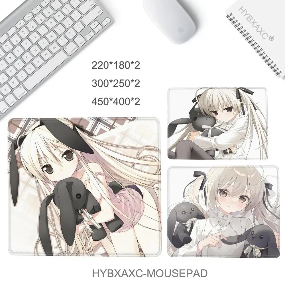 Фото Коврик для мыши Yosuga No Sora, маленький коврик для мыши LockEdge для геймеров, коврик для компьютерного стола, прямоугольный противоскользящий резиновый коврик №2