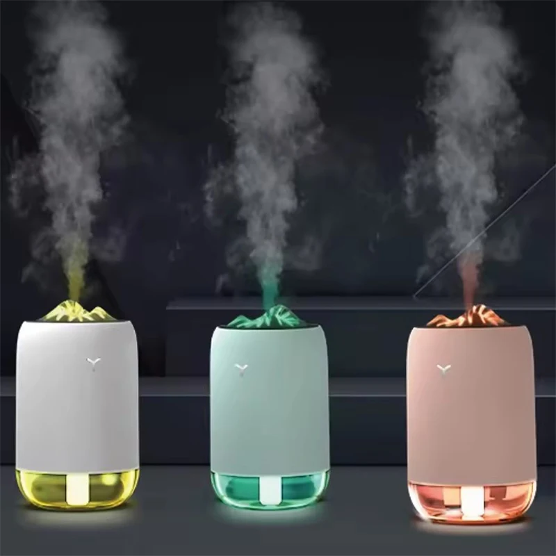 Фото Ультразвуковой увлажнитель воздуха Magic Flame USB Clear Aircare 260 мл с теплым светом для домашнего офиса, настольный мини-электрический увлажнитель воздуха №5