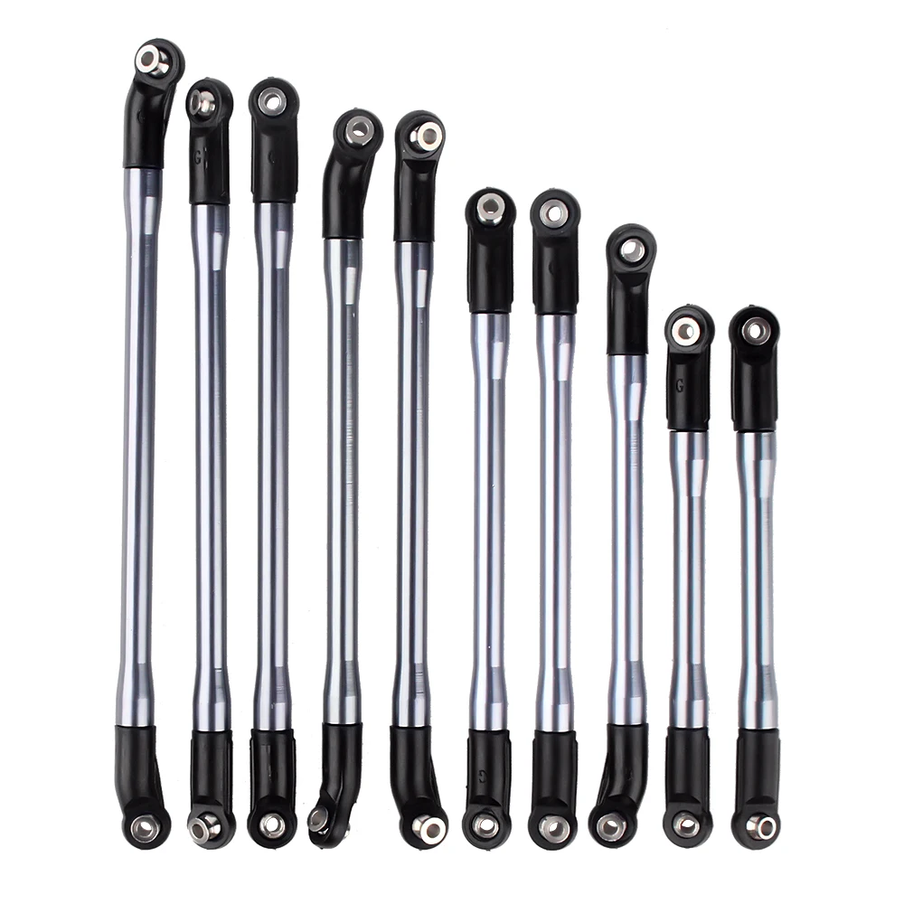 10 шт. металлический сплав связь с пластиковым стержнем конец для 1/10 весы RC Гусеничный автомобиль осевой SCX10 II 90046