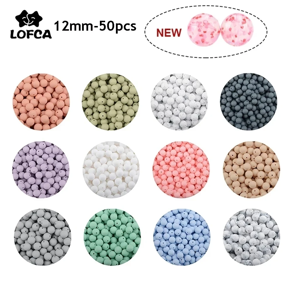 > 12Mm 50 Pz/Lotto Perline Food Grade Silicone Massaggiagengive Perline Rotonde Bambino Masticabile Dentizione Perline Silicone Massaggiagengive Per F