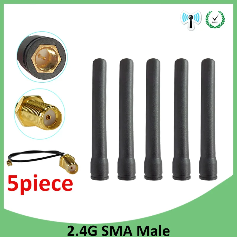 

2.4g antenna 3dbi sma male wlan wifi 2.4ghz antene IPX ipex 1 SMA female pigtail Extension Cable iot module antena
