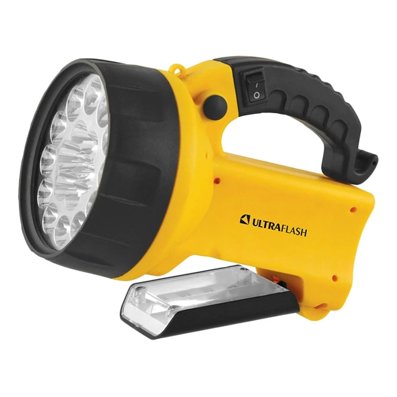 Фонарь поисковый ULTRAFLASH UF3712LED (19 светодиодов луч 30 м 70 лм акк 2 Ач 8 часов без