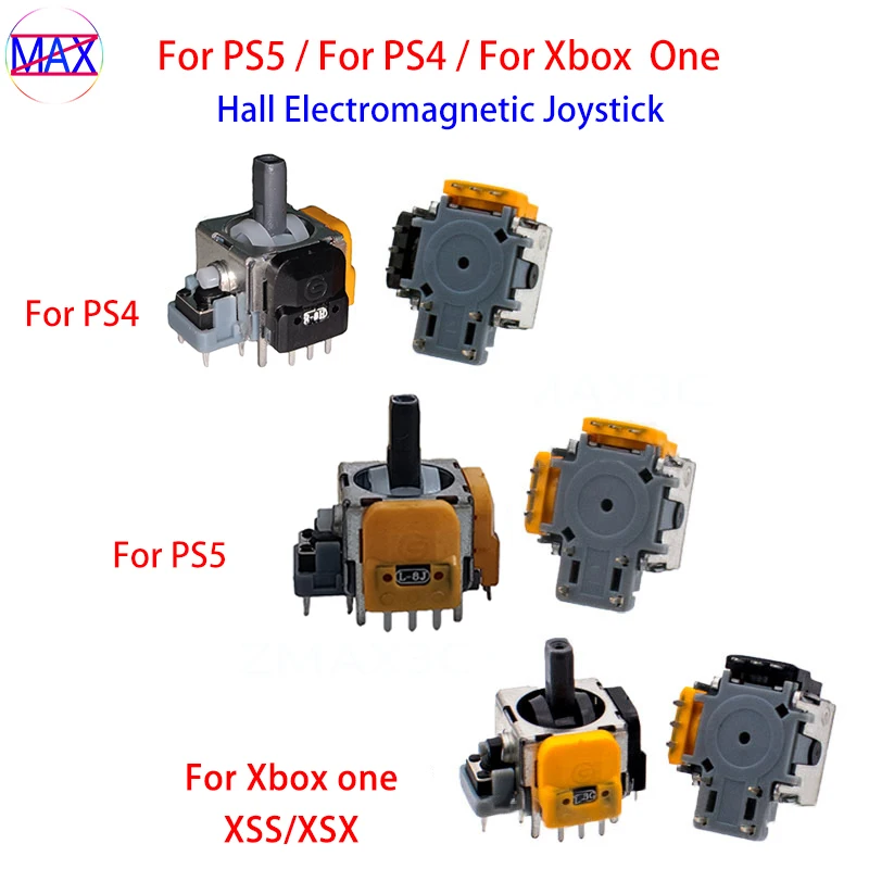 

10pcs for PS5 PS4 Controller Hall Electromagnetic Joystick With 10 Million Life No Drift For Xbox One Gaming Handle Hall Rocker