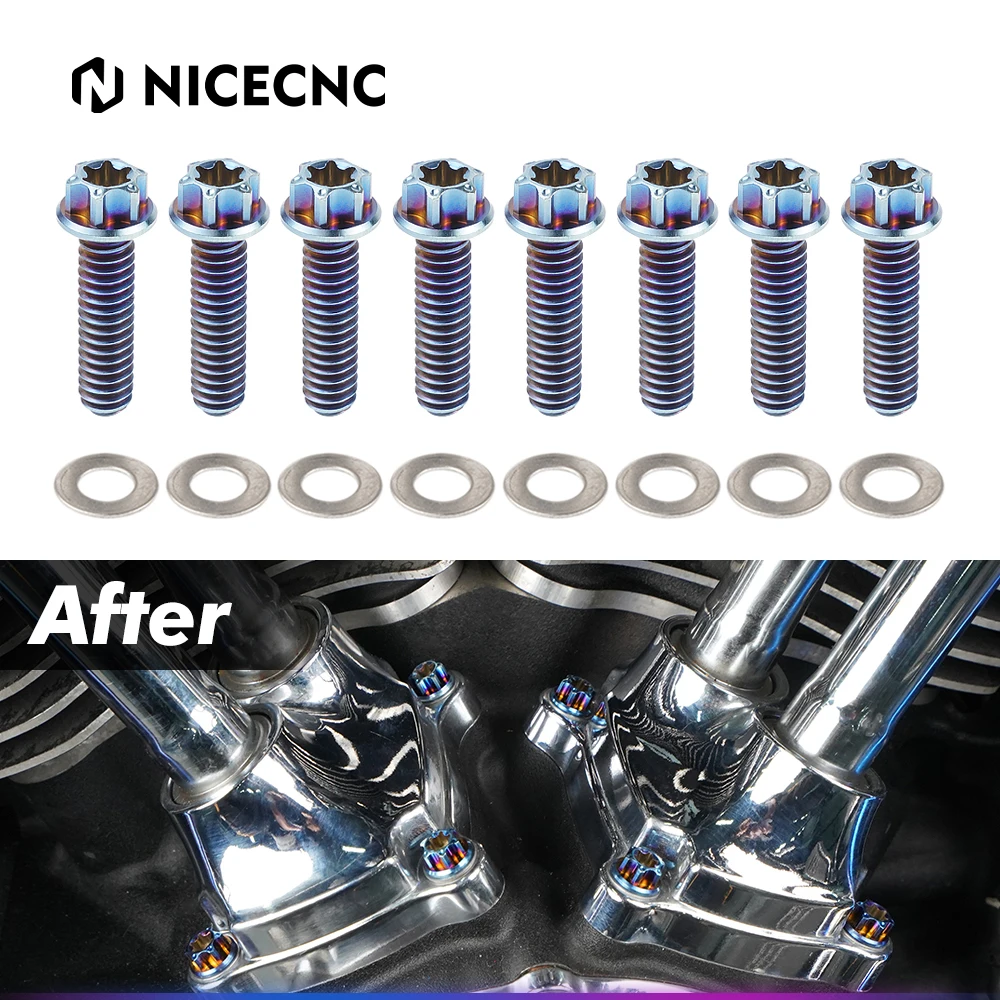 

8x Tappet Cover Screws for Harley softail Fat Boy Street Bob Softail Slim Heritage Classic Low Rider 2018 2019 2020 2021 2022