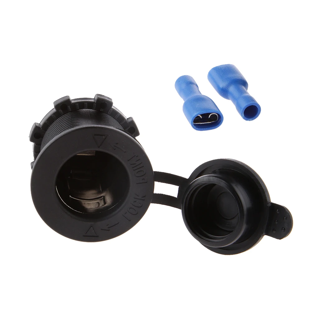 

2x Waterproof DC12V / 24V Car Bike Cigarette Lighter Power Socket Plug