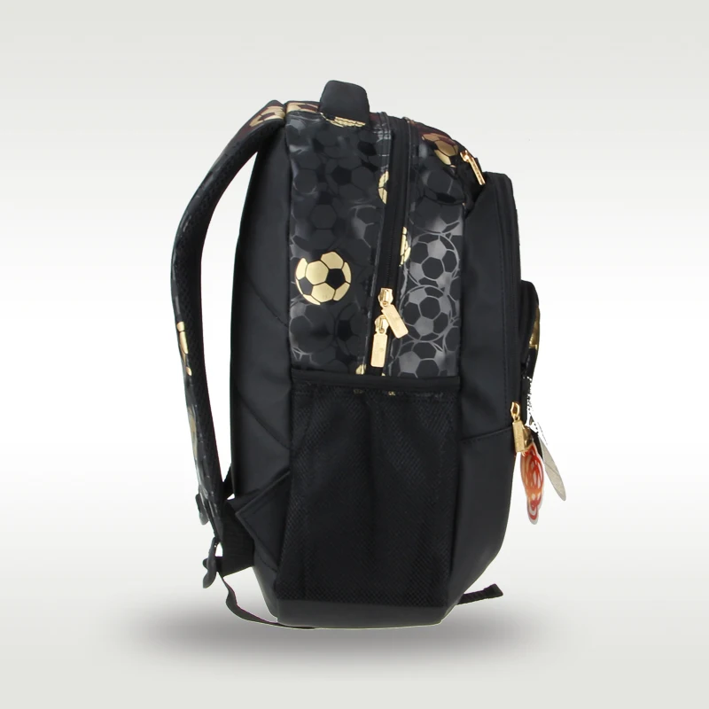 Australian Original Smiggle Children's Schoolbag Golden Football Boy Backpack PU Waterproof 8-12 Year 16L