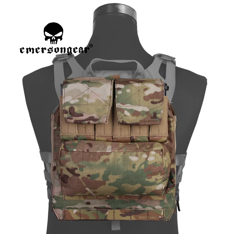 EMERSONGEAR Back Pack BY ZIP Panel For AVS JPC2.0 CPC Tactical Vest Plate Carrier Pouch Bag Molle Backpack Airsoft Hunting Nylon