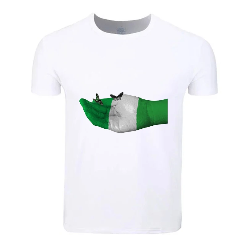 

Летняя хлопковая Футболка с флагом Нигерии для студентов, Повседневная футболка на заказ с коротким рукавом для мужчин, женщин, мальчиков и девочек, футболки, детские футболки