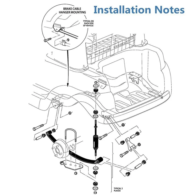 Комплект втулок для автомобиля 2 шт. комплект пружины заднего листа гольф-мобиля