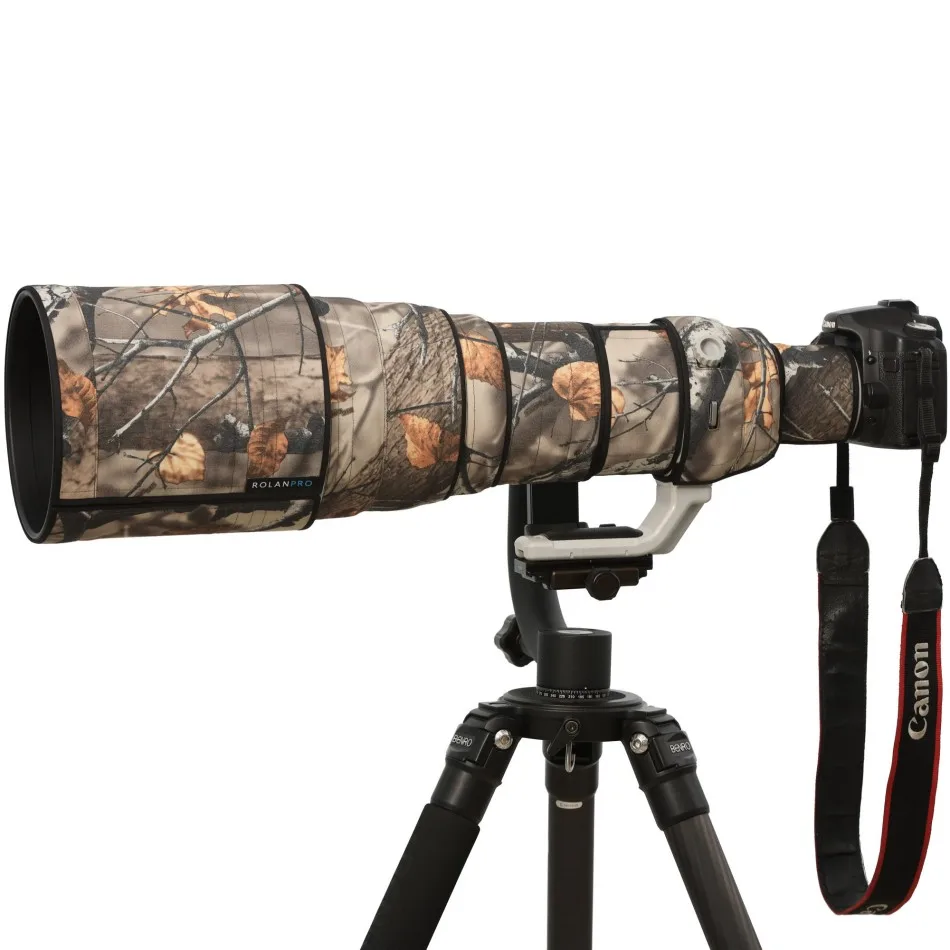 Камуфляжный чехол ROLANPRO для объектива Canon EF 600mm f4 L IS USM с защитой от сотрясений I Coat, дождевик, чехол для объектива, чехол для пистолетов (art.: 3920d480c71df) - 3920d480c71df