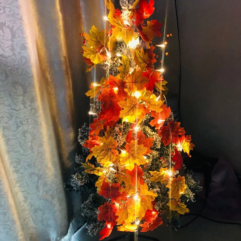 

Maple Leaf LED String Lights Creative Red Fruit Led Light Bedroom Garland Curtain Indoor Home Decoration Party Guirnalda Luces