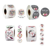 100500pcs labels roll flower thank you stickers scrapbooking for gift decoration stationery sticker seal label handmade sticker