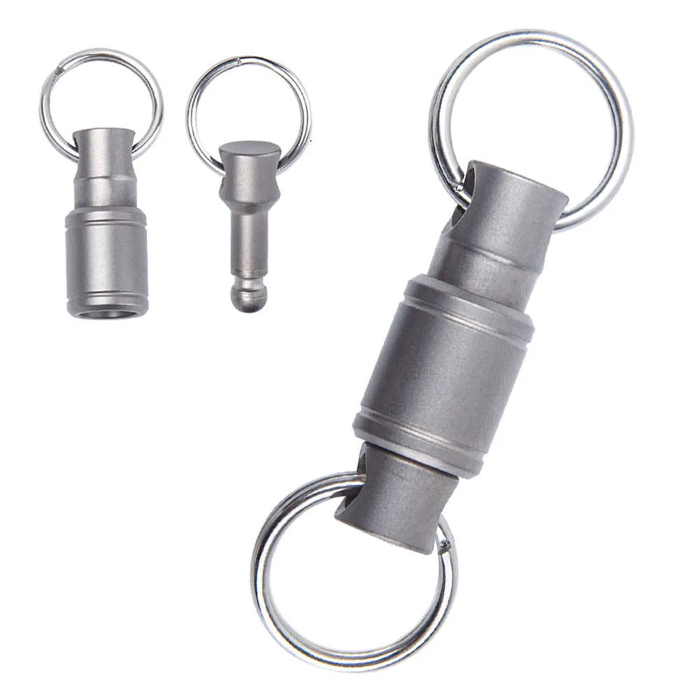

Titanium Alloy Keychain Detachable Car Key Holder 360° Swivel Quick Release Tool Key Chain Convenient Detachable Key Ring