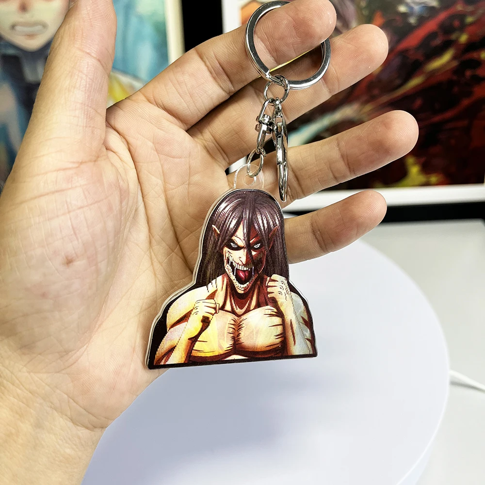 

3d-брелок для ключей Эрена из аниме «атака на Титанов», подвески для автомобилей, сумок и т. д. (пожалуйста, свяжитесь с нами для получения полного каталога)