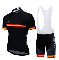 2022 spain black new team cycling jersey customized road mountain race top mtb cycling jersey