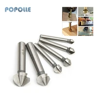 popolle3 slot 90 degree high speed steel chamfering tool cutting power tool deburring reaming countersunk drill