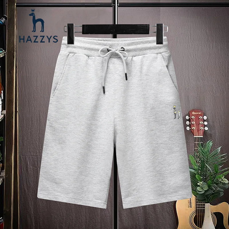 HAZZYS New Summer Men's Shorts Casual Loose Sports Pocket Shorts Cool Drawstring Five-point Pants Trendy Fashion Pants