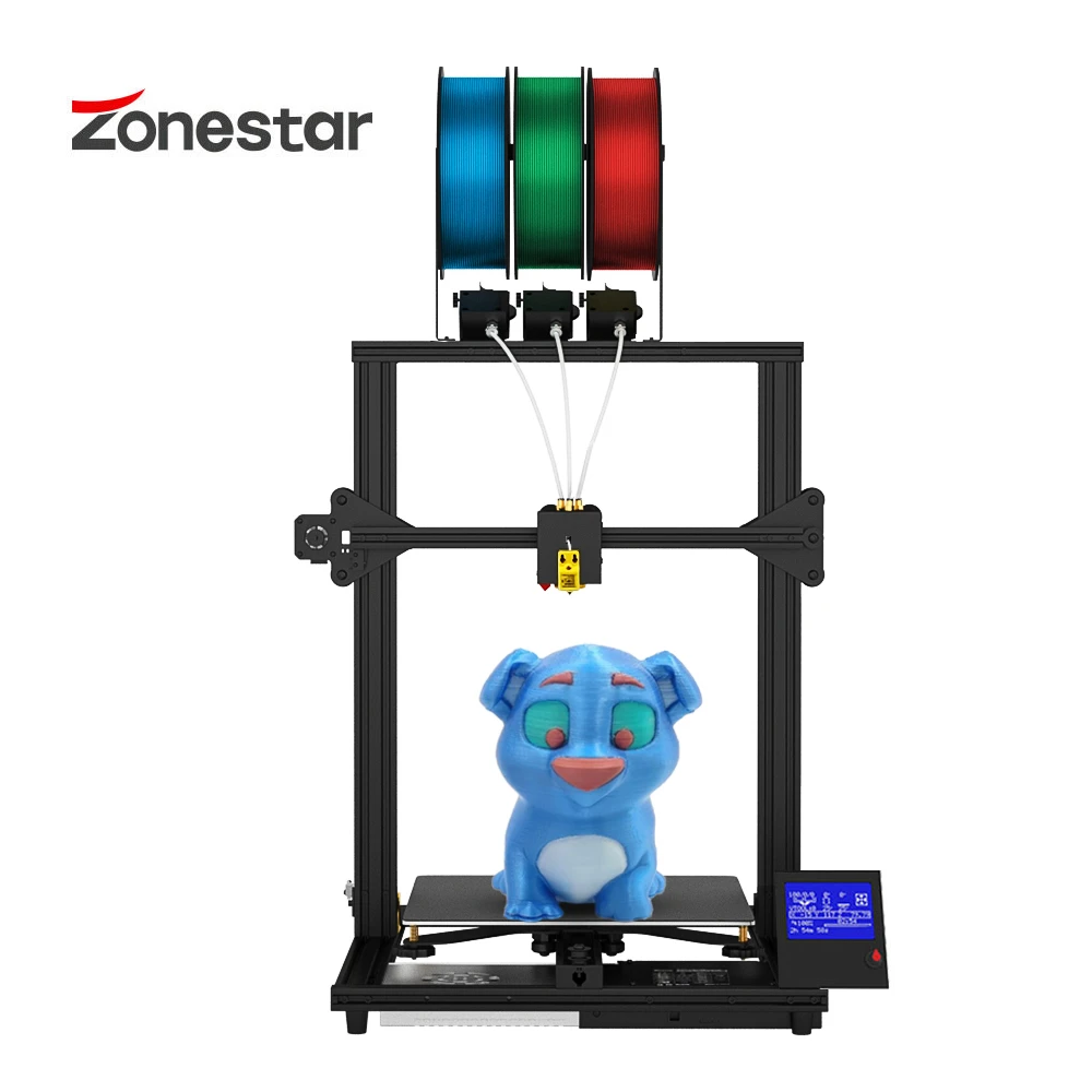 ZONESTAR 4(3) экструдеры большого размера 4(3)-IN-1-OUT смешивания цвета высокой точности