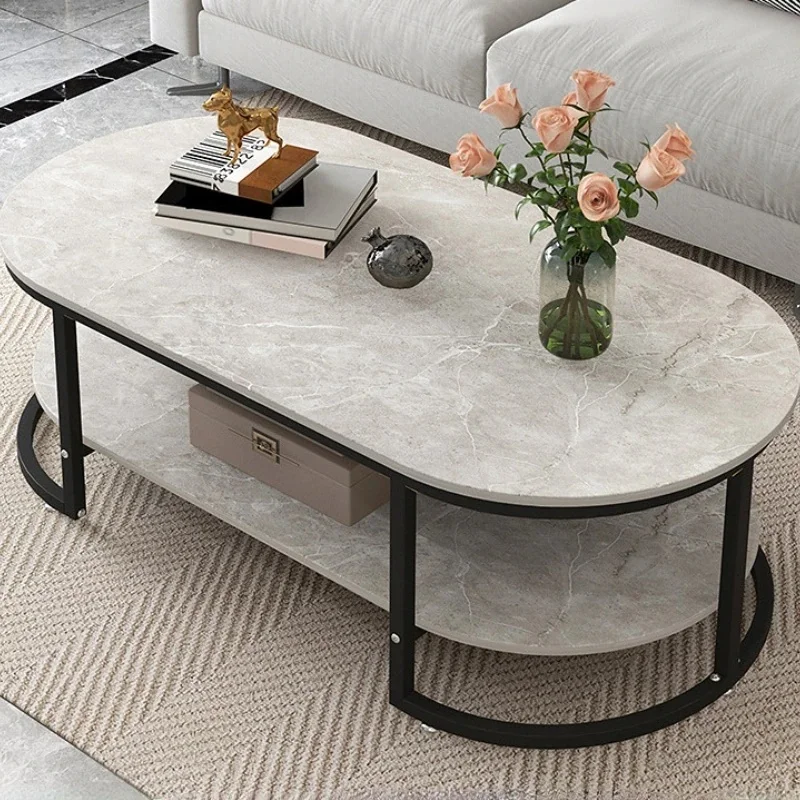 

Living Room Floor Table Dinning Nordic Luxury Iron White MDF Marble Book Modern Console Table Dining Muebles Home Furniture MZY