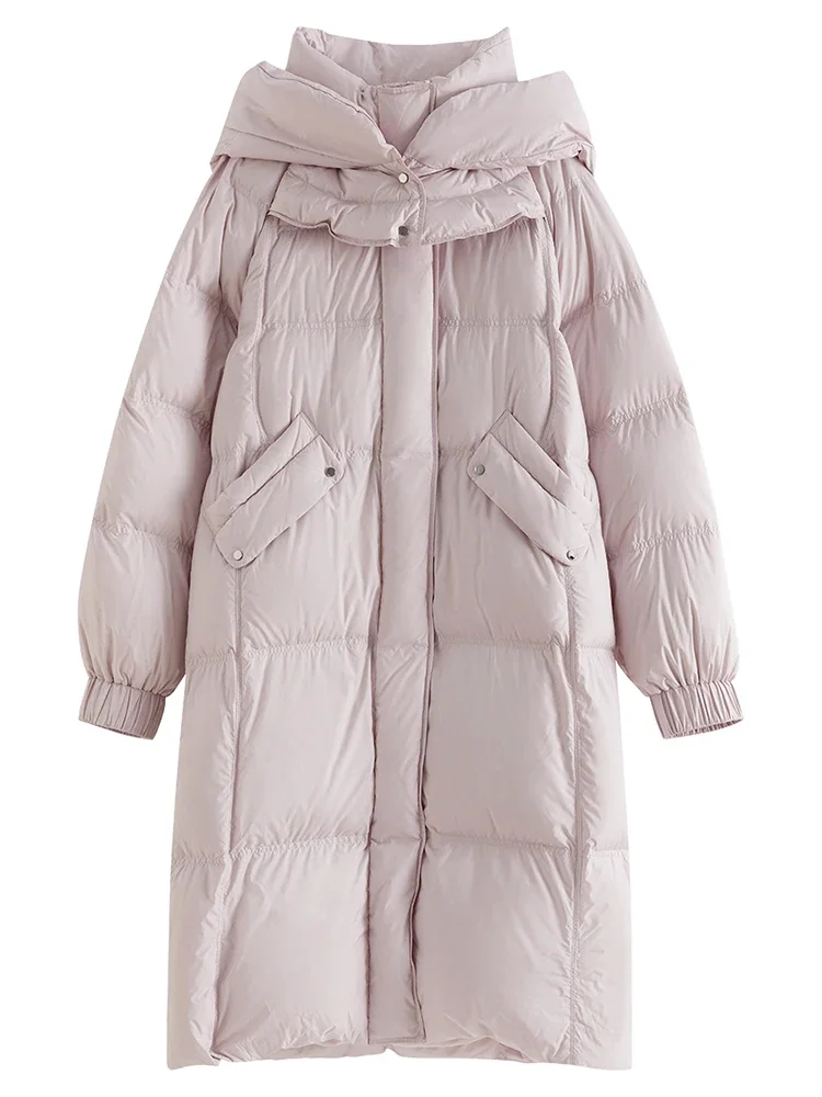 Женский пуховик ZIQIAO с капюшоном