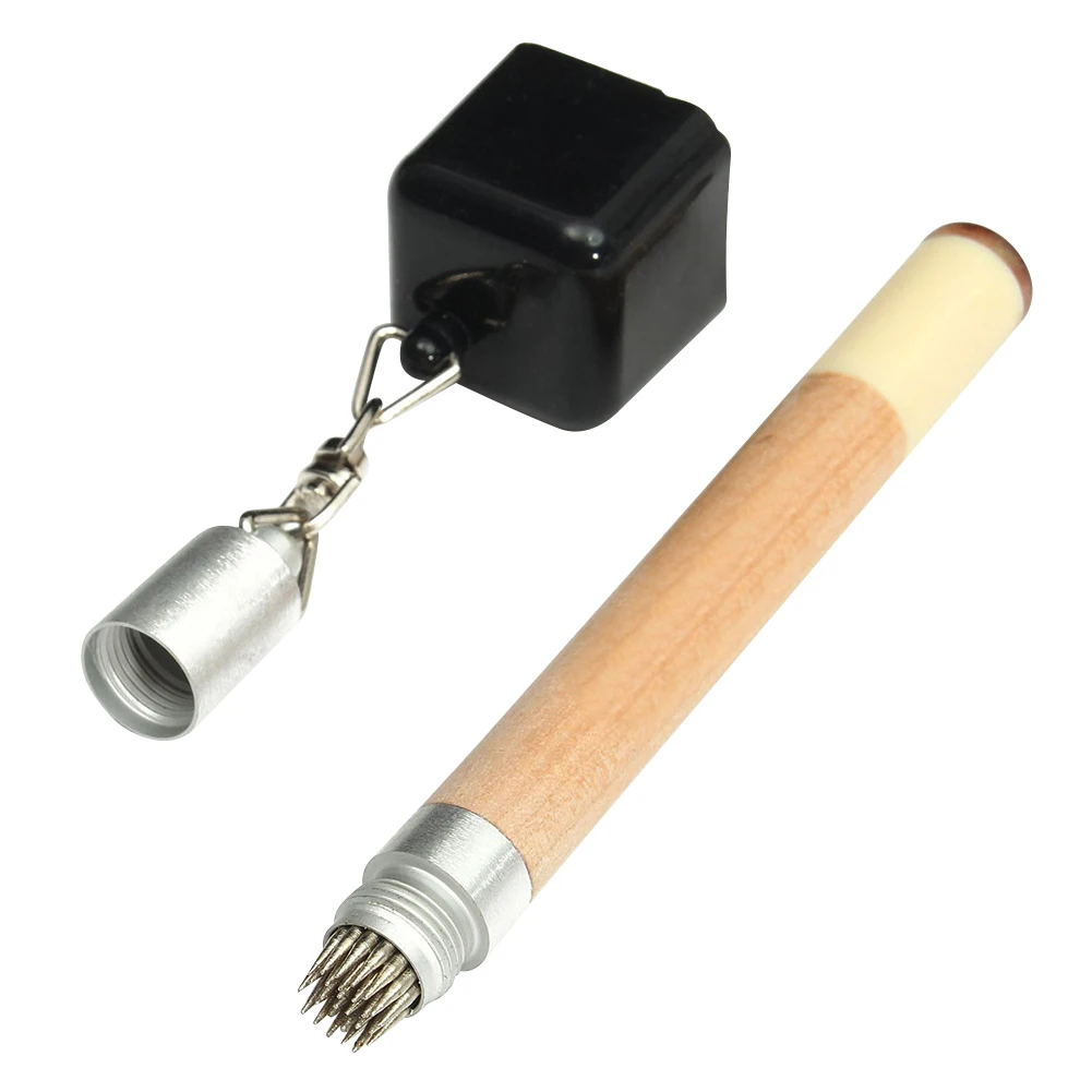 

2 In 1 Chalk Holder Magnetic Stick Billiard Snooker Pool Cue Tip Pricker Tool 19cm