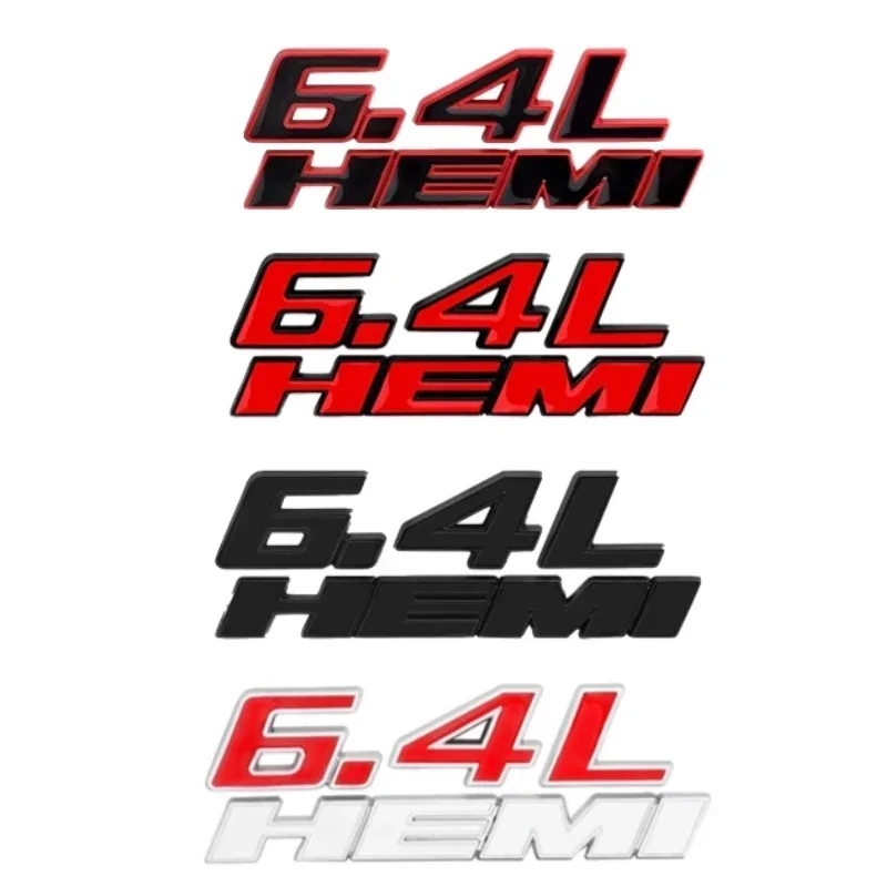 Фото Металлическая эмблема-наклейка 6.4LHEMI для Dodge Challenger Charger Durango Ram 1500 2500 350, для боковых крыльев и задней двери пикапов №1