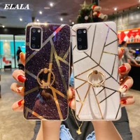cases for galaxy s20 fe faith note 20 ultra lite s10 s9 plus a31 a41 a51 a71 a21s a50 plating marble soft cover with finger ring