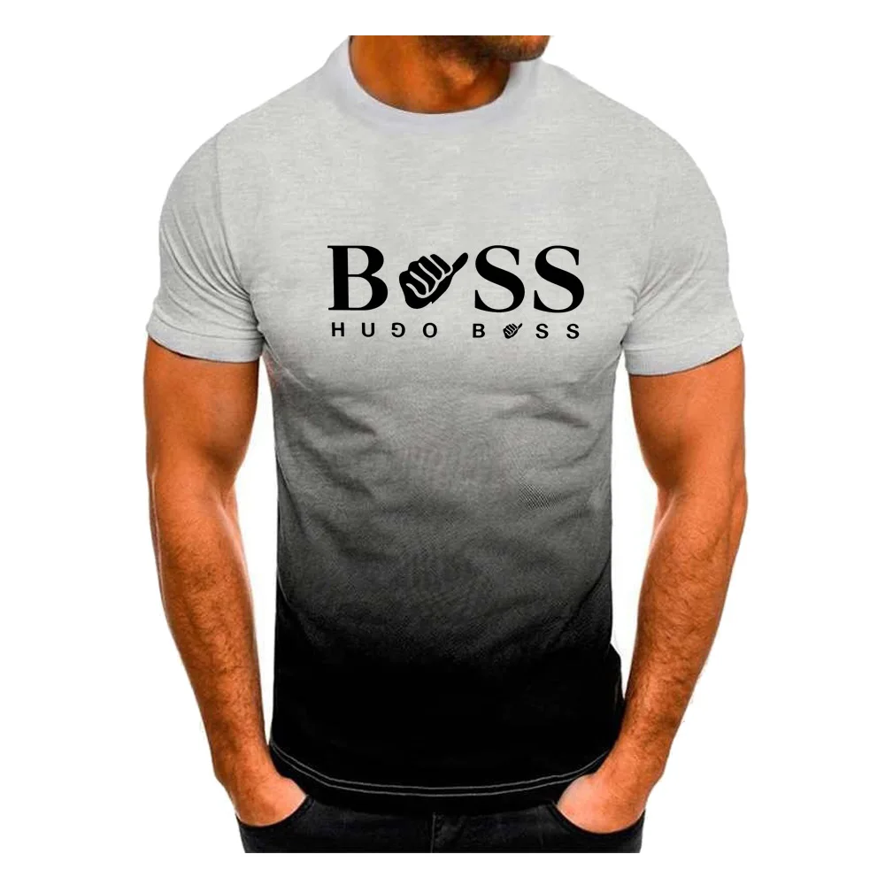 

Футболка мужская оверсайз с круглым вырезом, модный топ свободного покроя с коротким рукавом, с 3D принтом и градиентом, для отдыха, для подростков, в стиле Харадзюку