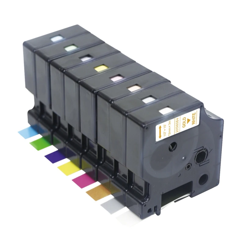 

NEW-8 Pack 12mm Label Ribbon for DYMO LM-150 160 LM-210D LM-280 LM-350 LP-150 LP-350 PL200 Label Printer Flash Label Ribbon