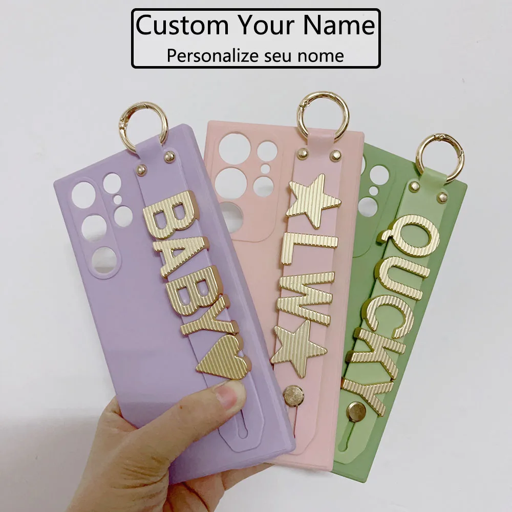 

Personalized Letters Name Custom Phone Case For Samsung Galaxy S21 S22 S23 S20 Plus Ultra FE Note 10 Cover