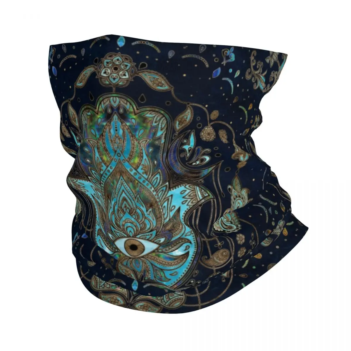 

Hamsa рука, Фатима голубые драгоценные камни бандана для шеи с принтом маска Шарф многофункциональная маска для лица для верховой езды унисекс для взрослых зима