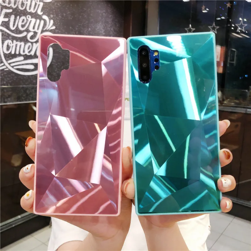 3D Prism Mirror Phone Case For Samsung Galaxy S22 S21 S20 FE Note 20 Ultra 10 S10 Plus A52 A72 A32 A42 A12 A51 A71 Back Cover