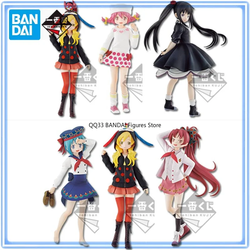 Фото BANDAI Ichiban Kuji Puella Magi Madoka Magica Kaname Madoka Akemi Homura Miki Sayaka Фигурка Модель Украшение рабочего стола №1
