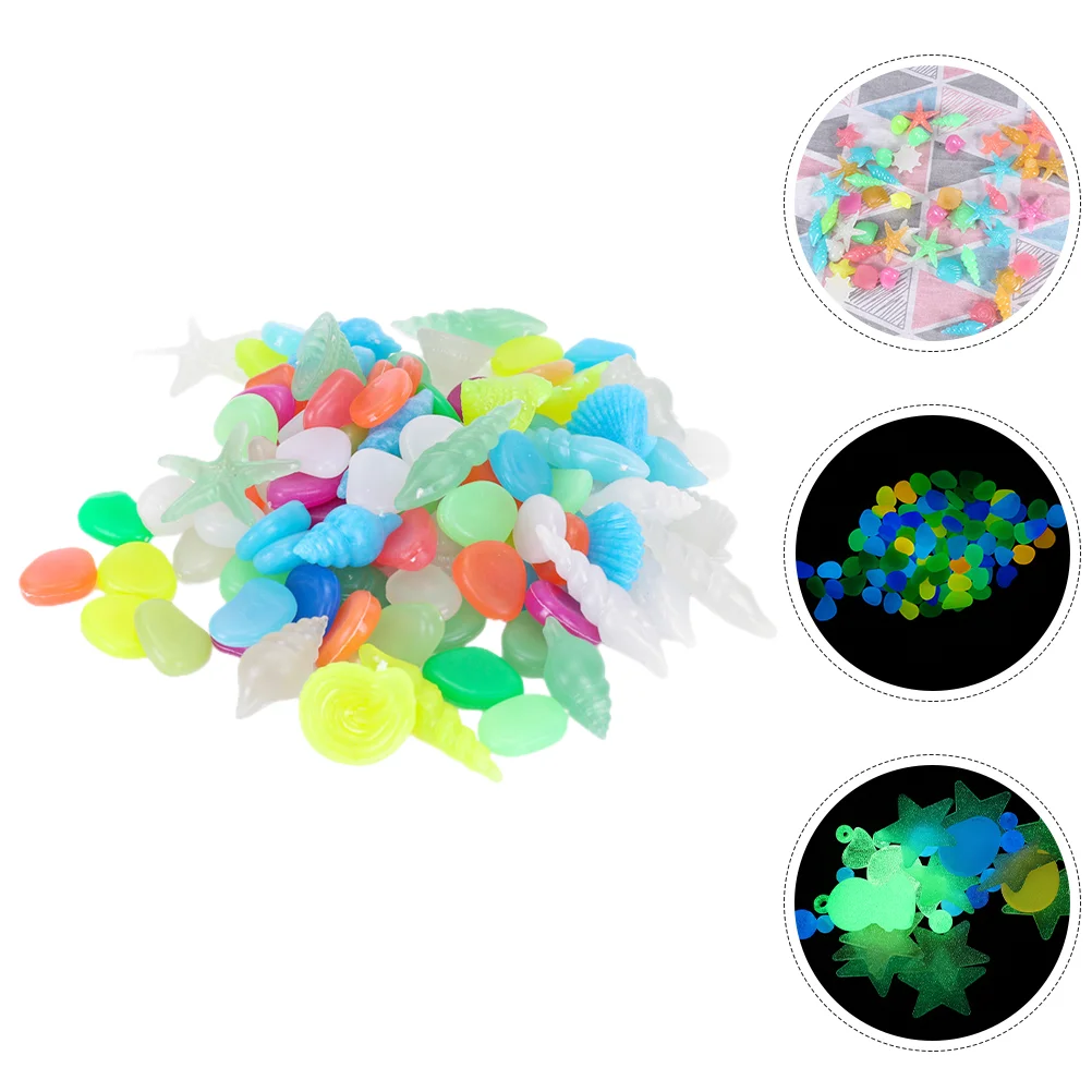 

50 Pcs Luminous Stone Glow The Dark Fish Tank Decorations Shine Rocks Aquarium Fluorite Multi-function Gravel Pebbles Ornament