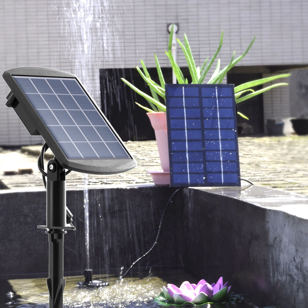 

Solar Weak Light Type Brushless Water Pump Solar Fountain Power Consumption DC 4.5-10V Solar Panel for Gardening Supplies