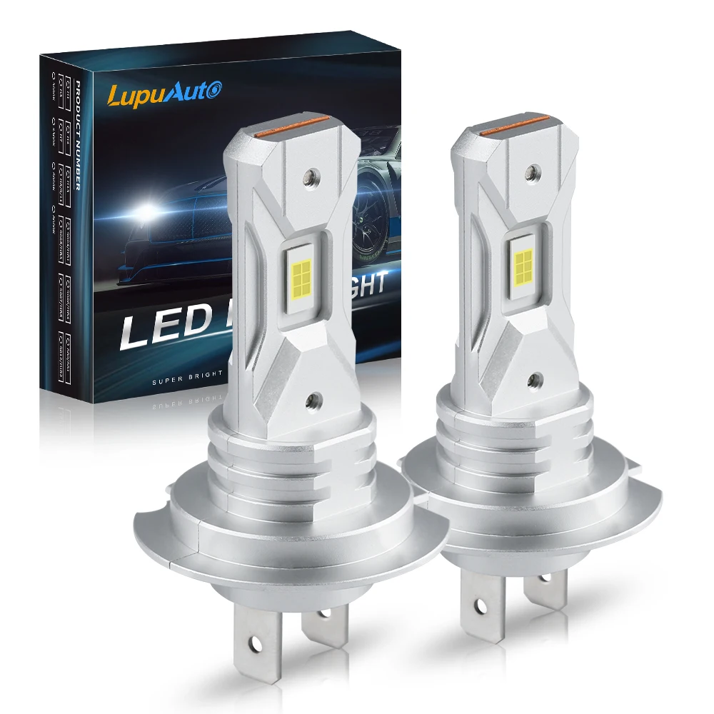 

2Pcs H7 LED H7 Headlight Light 12V 18000LM 60W Mini LED Bulb Ledlamp Fanless Wireless Car Head Lamp 5530 CSP White 6000K