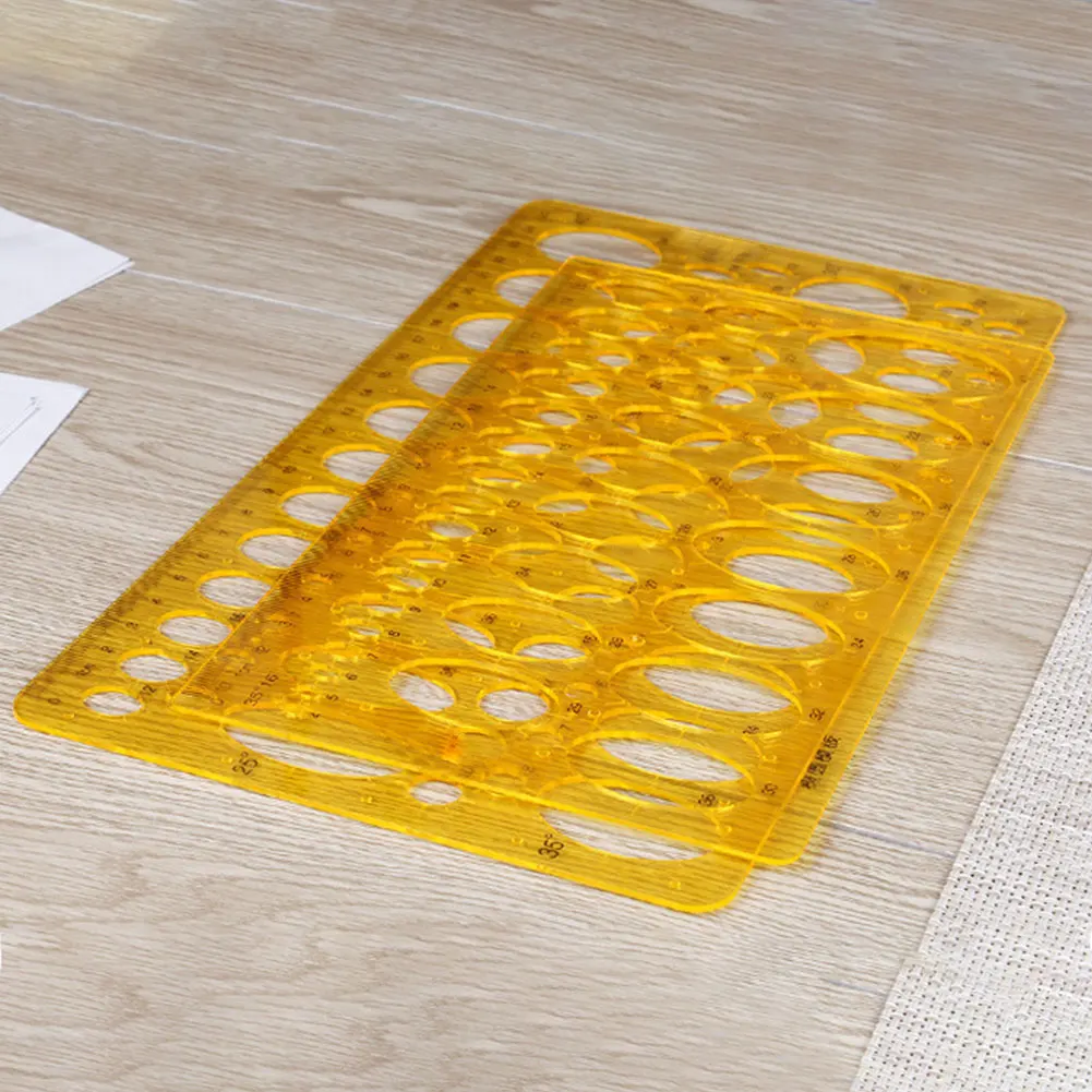 

Профессиональные Многофункциональные круглые пластиковые овальные шаблоны для художественной студии, набор линейки для рисования, инстру...