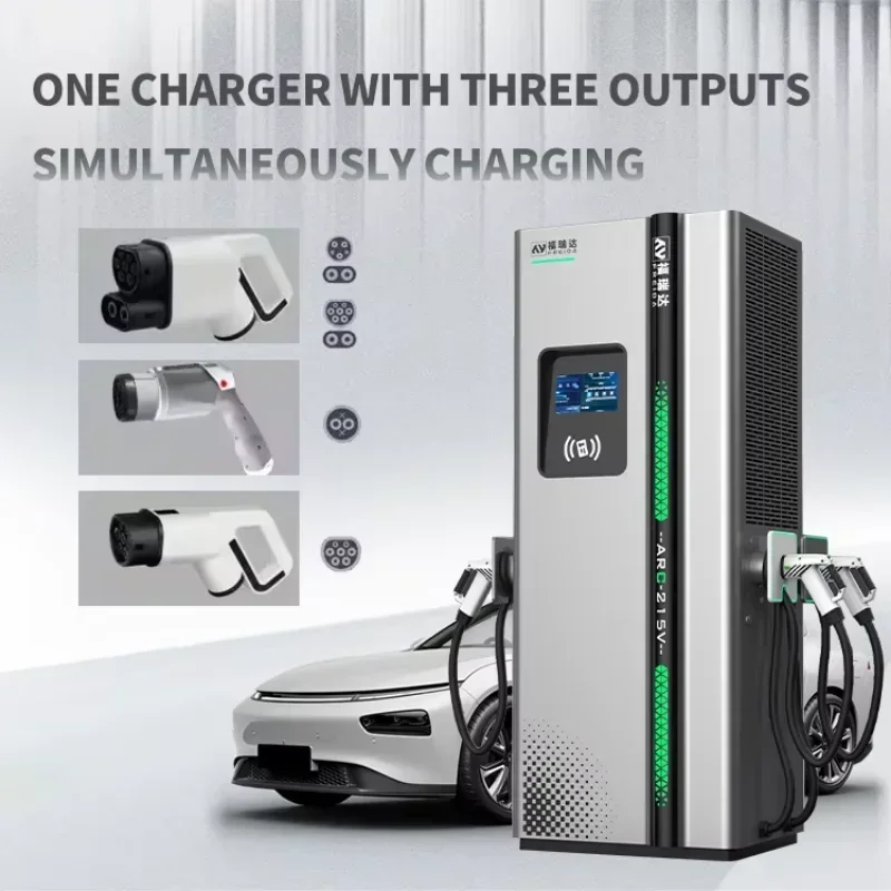 Коммерческая зарядная станция Smart 3 Gun Ccs Dc Ev Charger Station 60Kw 80Kw 120Kw 240Kw Fast Car Public Charging