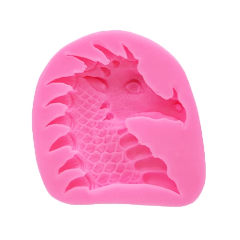 3D рыбья чешуя динозавра силиконовая гибкая пищевая форма глина смола керамика