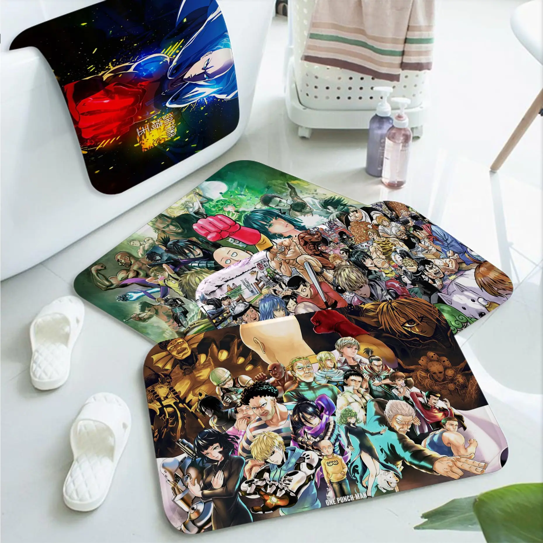 

One Punch Man Bathroom Mat Retro Multiple Choice Living Room Kitchen Rug Non-Slip Hotel Decor Mat