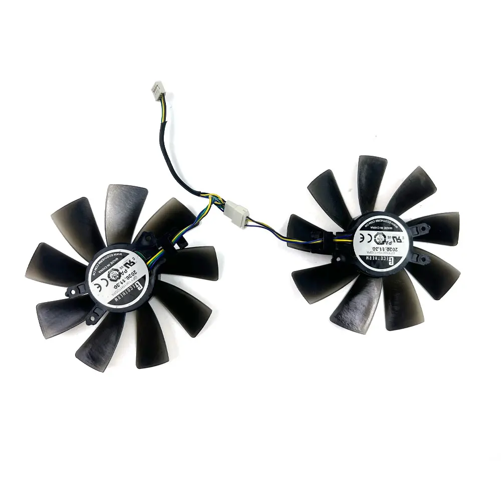 Фото Пара сменных охлаждающих вентиляторов для видеокарты PNY GeForce RTX 3070 UPRISING с двумя вентиляторами - 9-лопастные, 100 мм, 4-контактные, PWM, ECOTHERM GFY №5