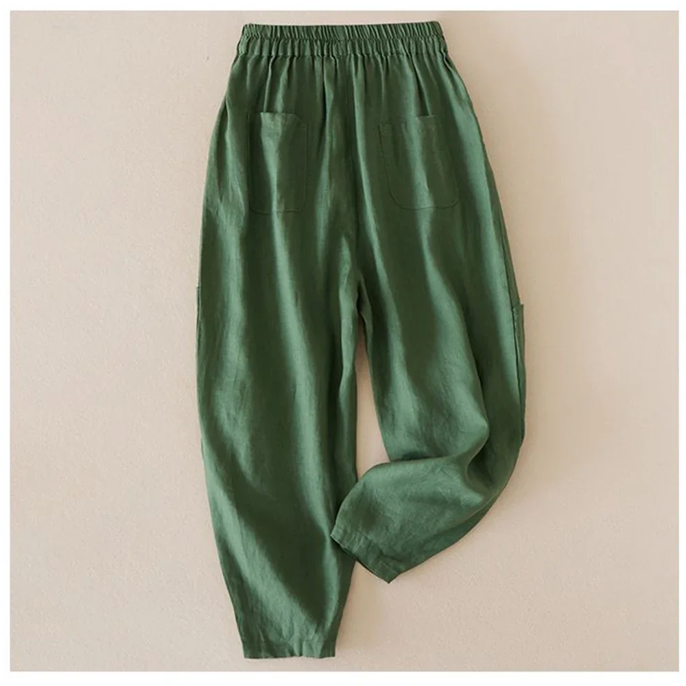 Женские брюки 2025 года новые модные летние тонкие повседневные из репы