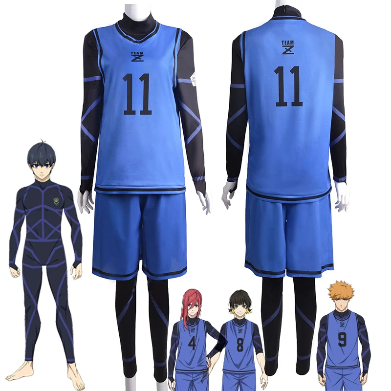 

Cosplay Anime BLUELOCK Costume Chigiri Hyoma Isagi Yoichi Jersey Onesie High School Uniform Suit Clothes Sportswear Jerseys