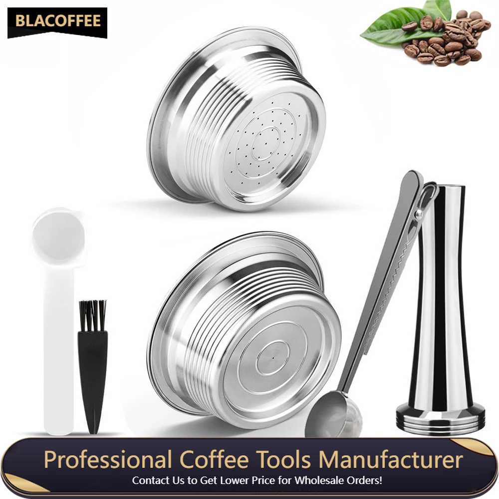 

Coffee Filters Stainless Steel Refillable Coffee Capsule Cup Pods Holder Filter Set Refillable Coffee Capsule Pod