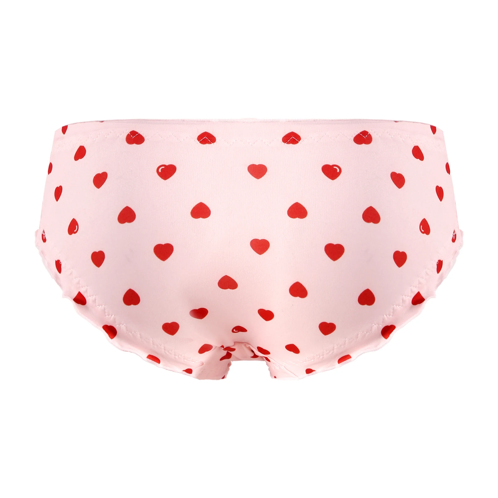 Женские эластичные трусики с принтом сердец |
