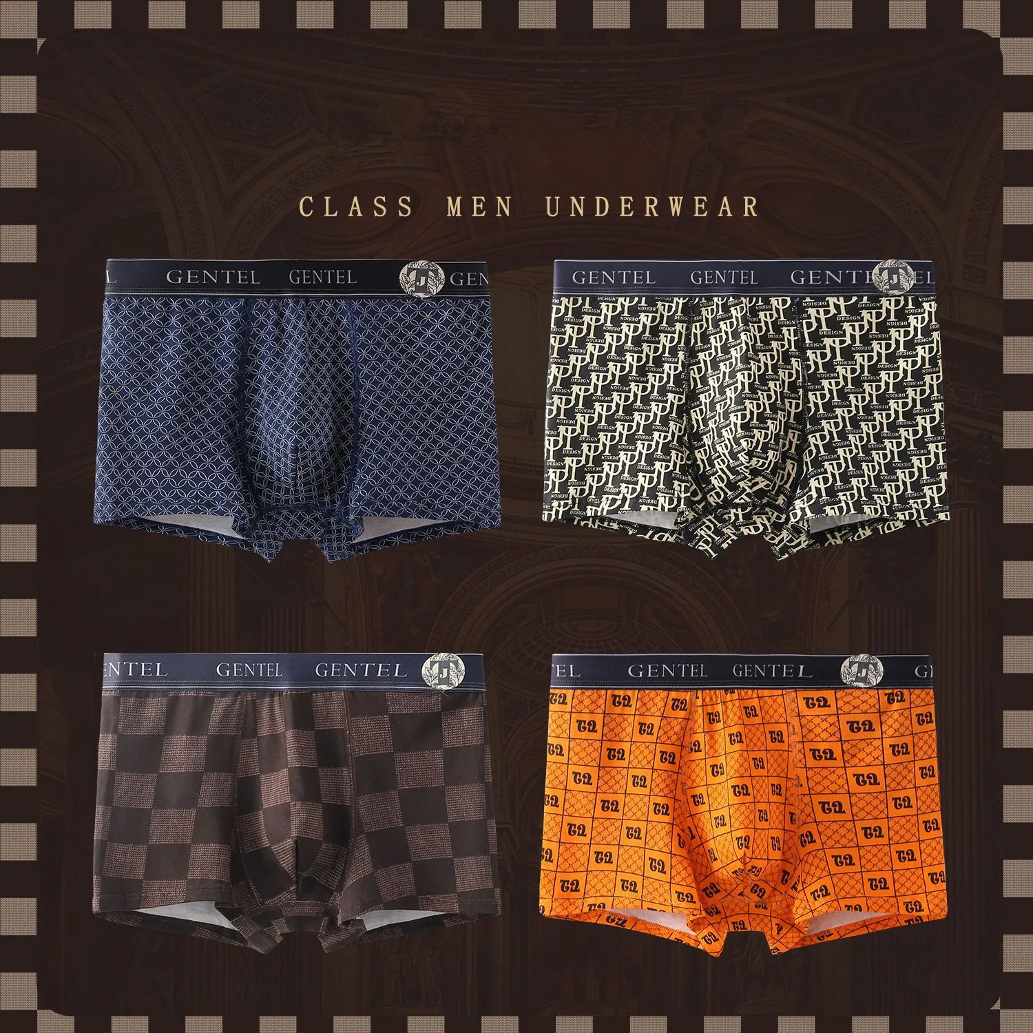 4Pcs Cotton Men's Boxers Underwear Soft Comfortable Panties Slip Sexy Man Underpants Male Boxershorts