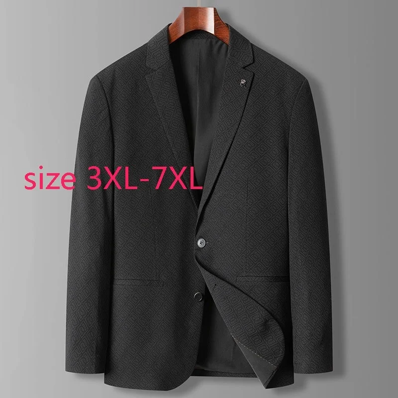 And Super Large Spring New Arrival Autumn Men Fashion Casual Printed Coat Blazers Plus Size 3XL 4XL 5XL 6XL 7XL