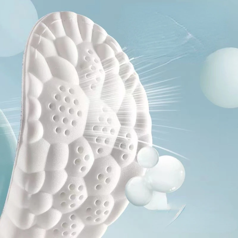 4D sports shock absorption insoles for men and women super soft long-lasting Thickened high elastic running absorbs sweat odor