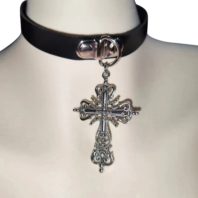 Сексуальное колье-чокер с крестом для женщин хип-хоп ожерелье бриллиантовым