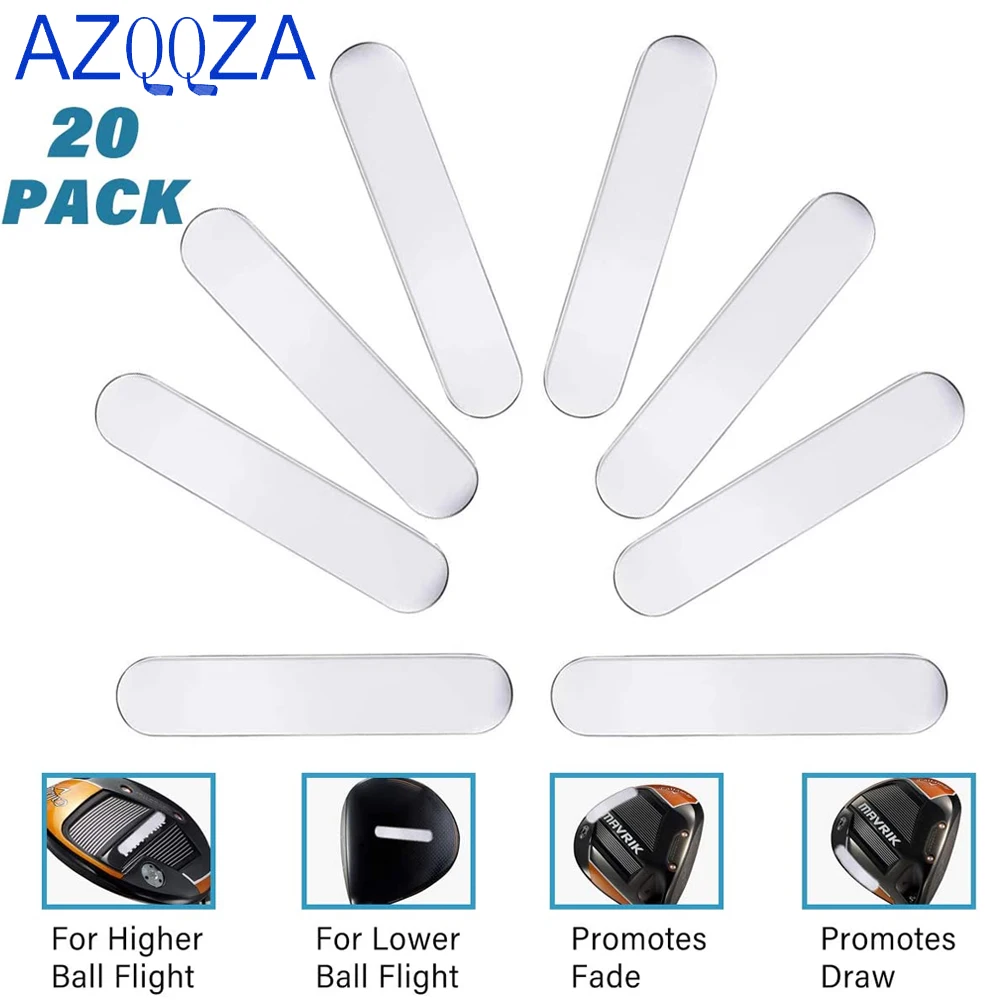 

20pcs Golf Weighted Lead Tape Adhesive Lead Tape Strips Golf Training Equipment Lead Weight Tape for Tennis Racket Iron Putter